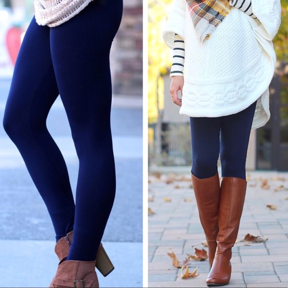 LAST 1 💙 navy blue peachskin leggings - Picture 2 of 2